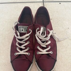 Converse Burgundy Low-Top Sneakers